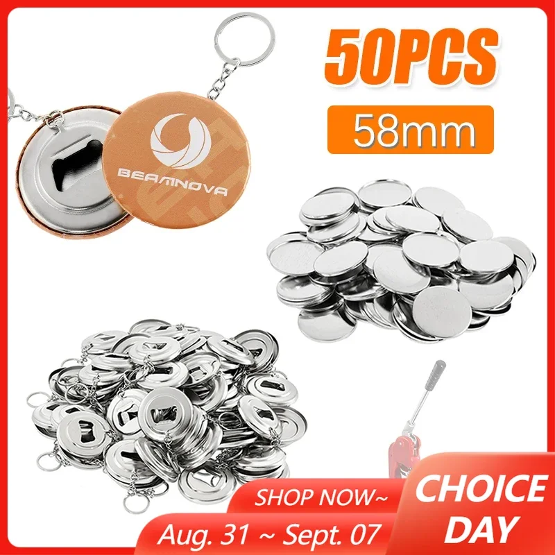 Button Badge Blank - 50 piezas de botones metálicos en